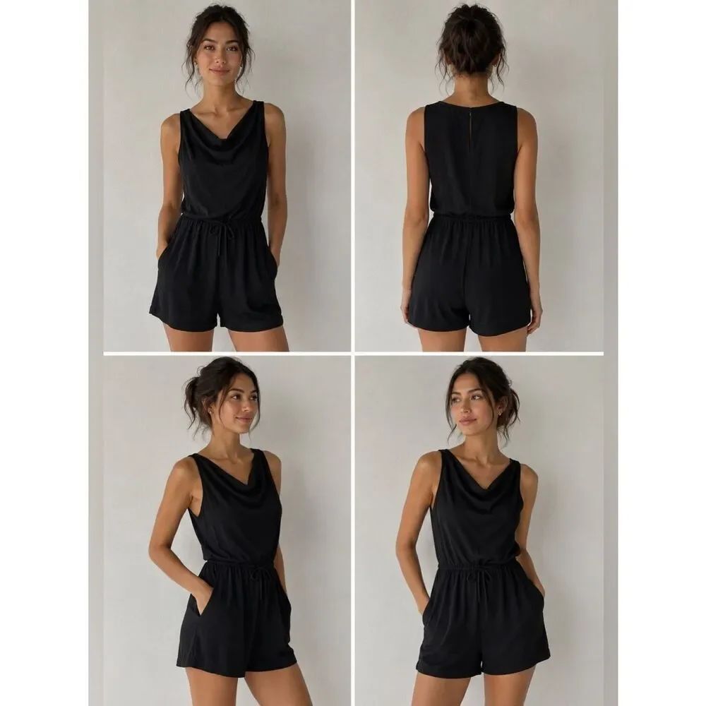 The Limited Women’s Black Sleeveless Romper Size XL